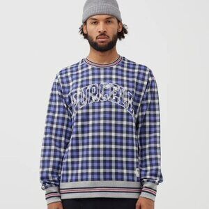 Todd Snyder x Converse Jack‎ Purcell Sweatshirt Blue Plaid Size L Collab